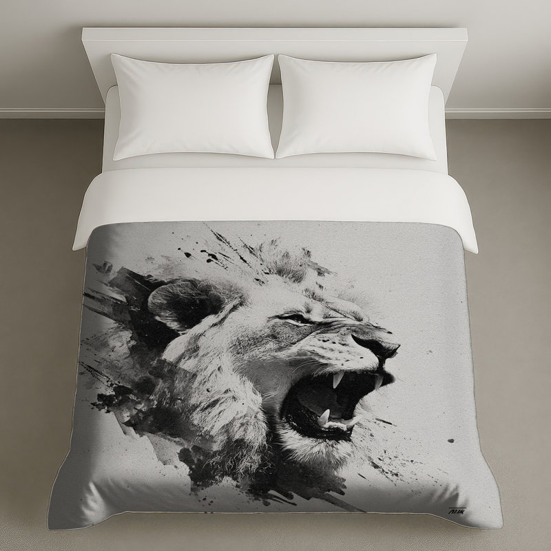 Housses de couette Roaring Lion Art, Lit simple