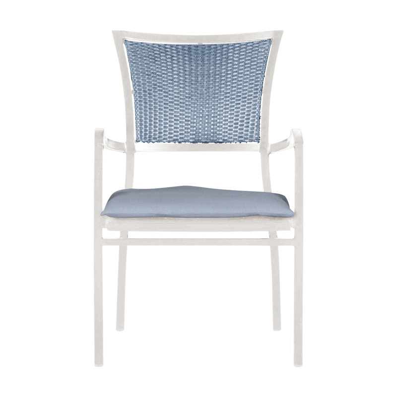 Fauteuil Aire - Craie et chambray, Pas de soudure, Chambray tonnelle, Craie / Chambray