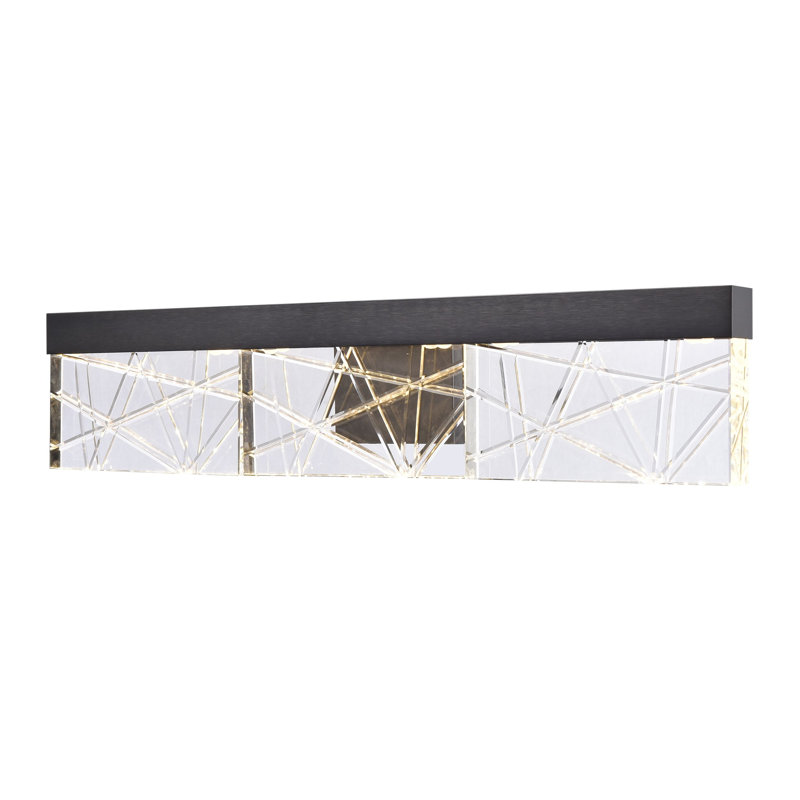 Lucus Dimmable LED Vanity Light, Satin Brushed Black