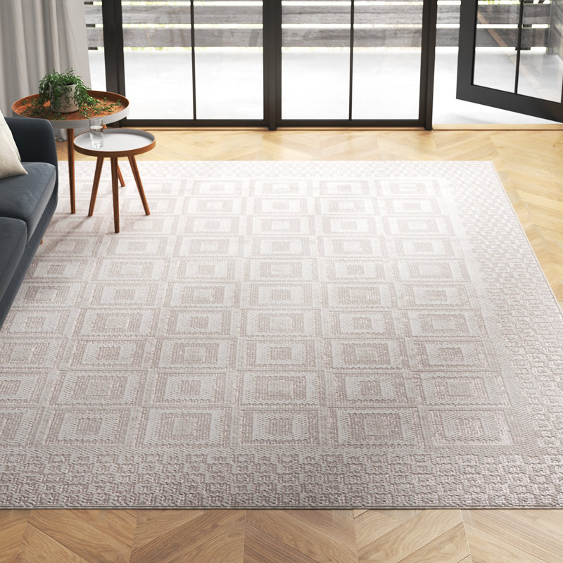 Tapis beige / ivoire Asabi 106, Rectangle 8 pi x 10 pi