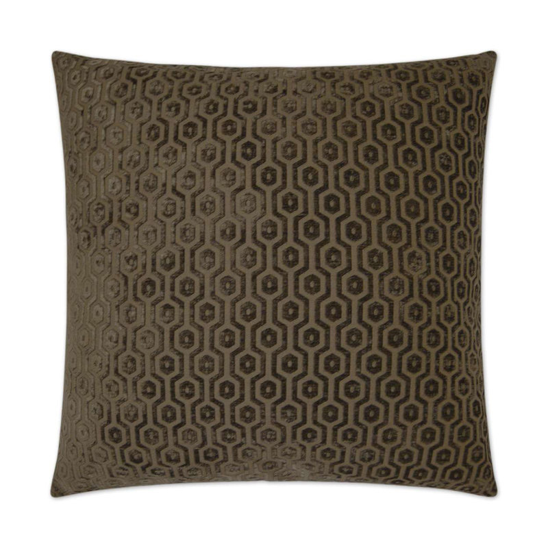 Seneca Pillow Cover & Insert, Mocha Geometric, Square 24"