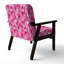 Fauteuil d'appoint Painterly pour fille - Fauteuil rose brossé rose-953136062