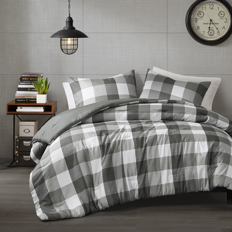 Ensemble d'édredon léger 2 pièces pour lit simple / simple TG gris anthracite Lucas, Gris anthracite