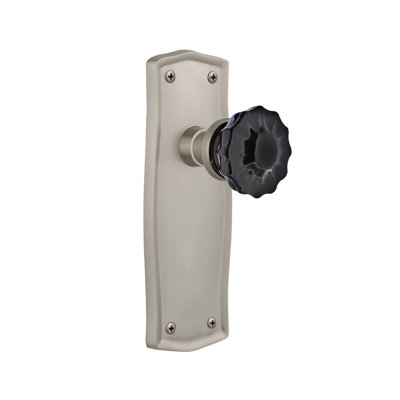 Prairie Plate with Crystal Black Door Knob