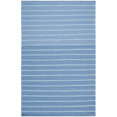 Rodgers Handwoven Flatweave Blue Area Rug