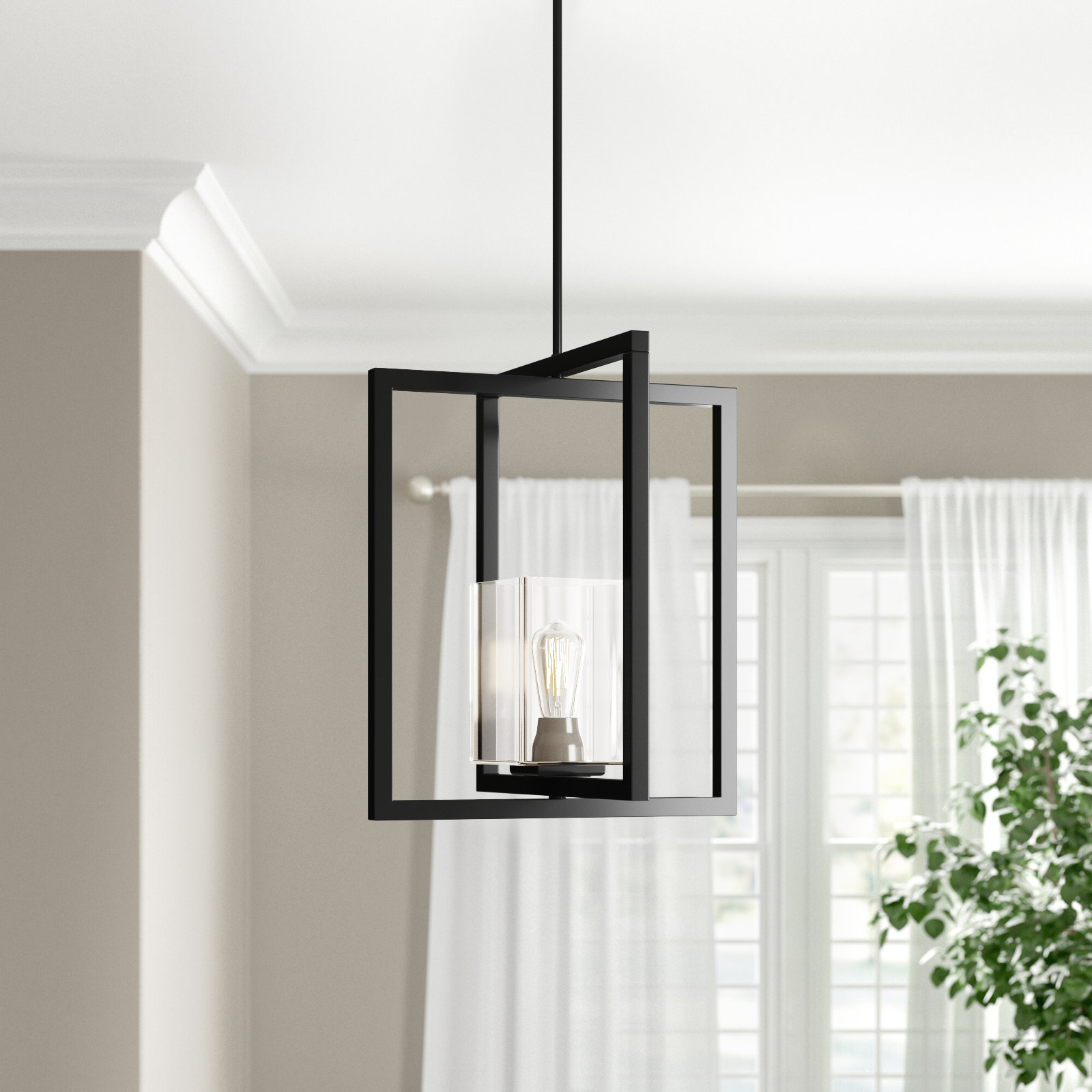 Aya Single Light Glass Dimmable Pendant