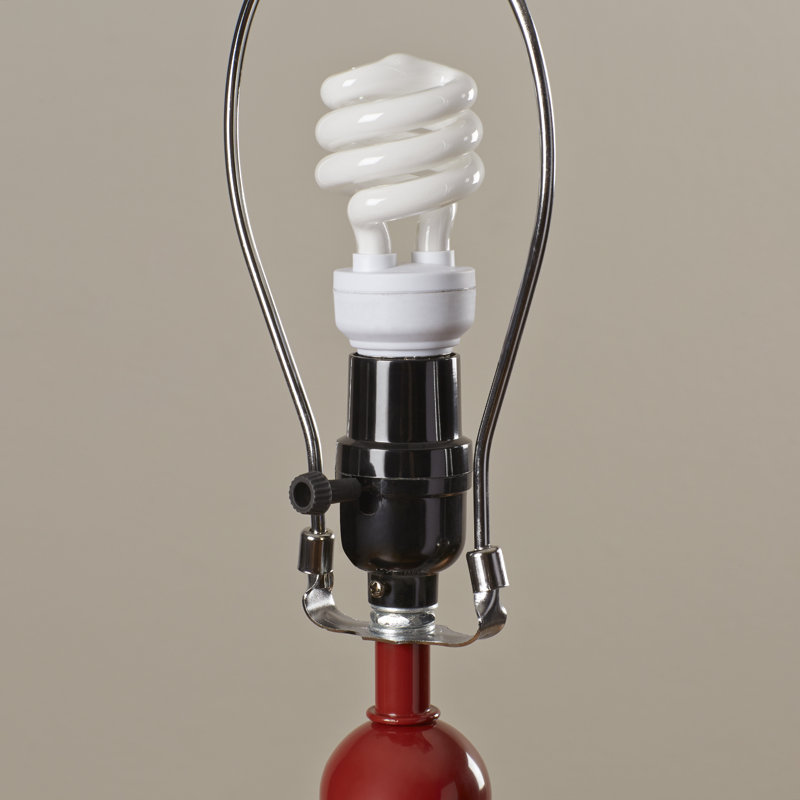 Rimini Metal Table Lamp, Chinese Red