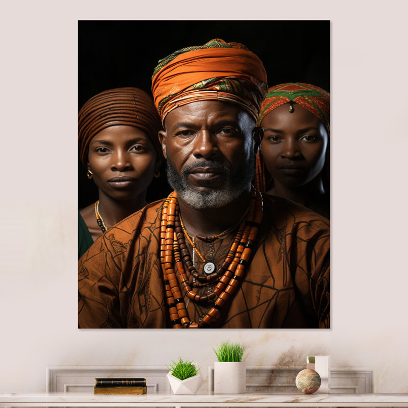 Décoration murale tribale africaine Ashanti - I, H 20 po x l 12 po x P 1 po