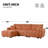 Indoor Sofa Couch, Modular Sectional Sofa with Movable Ottoman