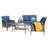 Jago Wicker 4 - Person Patio Conversation Set with Cushions-343842047