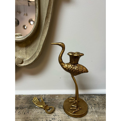 Elegant Crane-Shaped Taper Holder