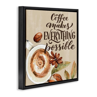 Rustic Coffee Makes Possible Floating Frame, design by Kim Allen