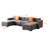 Modern Sofa Modular U Shape Sectional Fabric Sofa