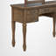 Ensemble de coiffeuse 46 "avec tabouret, miroir floral courbé, bois, rangement 5 tiroirs, rétro, espace de rangement de la chambre à coucher-986673951