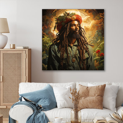 «Rastafarian Man In Jungle Forest Sunset» sur