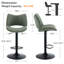 Tabouret de bar pivotant rembourré en similicuir à hauteur réglable avec structure en métal-70378428