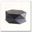 Table basse 36,61 po style rétro Polygon, table basse cylindrique en placage de bois massif-539423457