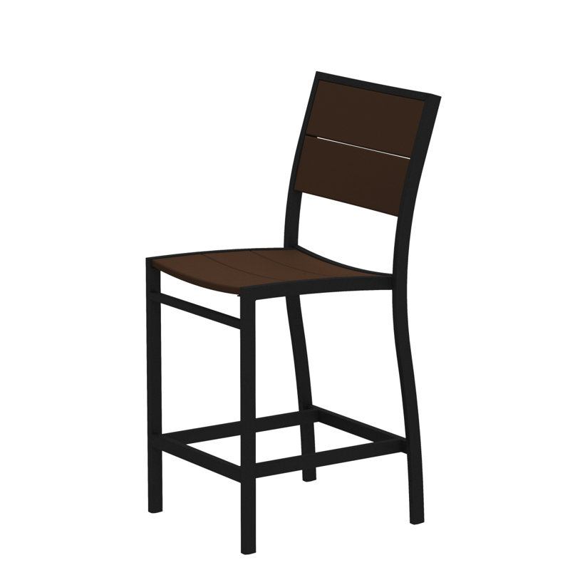 Chaise d'appoint POLYWOOD Surf City, Noir texturé / Lanterne rétro