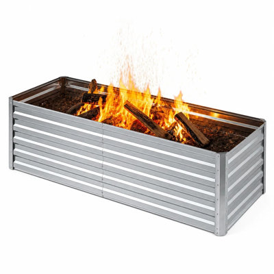 Balconera 6×3×2FT  Heavy-Duty Fire Pit Sliver