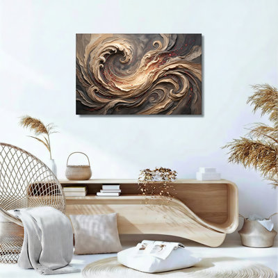Ensemble de 1 tableau sur toile « Vagues tourbillonnantes »