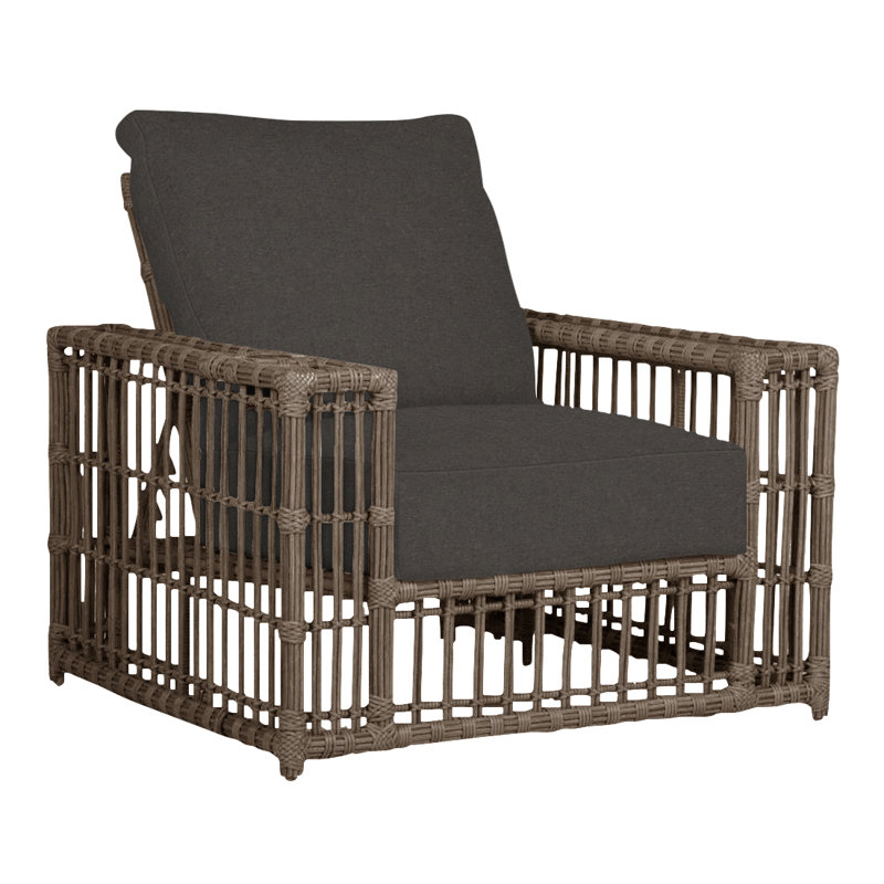 Newport Patio Chair with Cushions, No Welt, Newport #66 Burlap, Verona Fossil