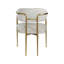 Fauteuil en chenille et or Zayn Beige (ensemble de 2)