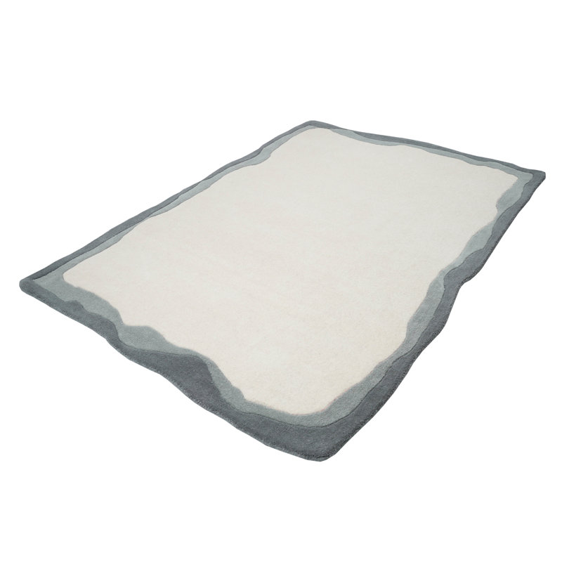 Tarba Grey   Floor Rug, Rectangle 5' x 7'
