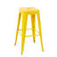 Tabouret à hauteur de comptoir 30 po, ensemble de 4 tabourets de bar en métal sans dossier, non empilable, amovible et facile à assembler, pour économiser de l'espace pour un îlot de cuisine / bar / café / salle à manger (jaune)