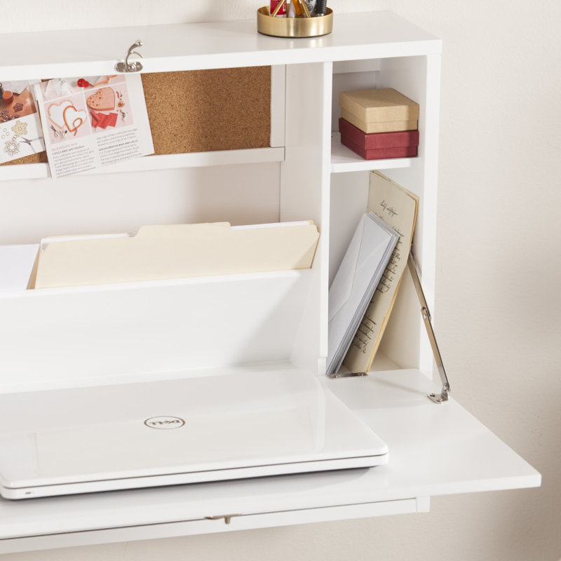 Bureau mural pliant, Blanc