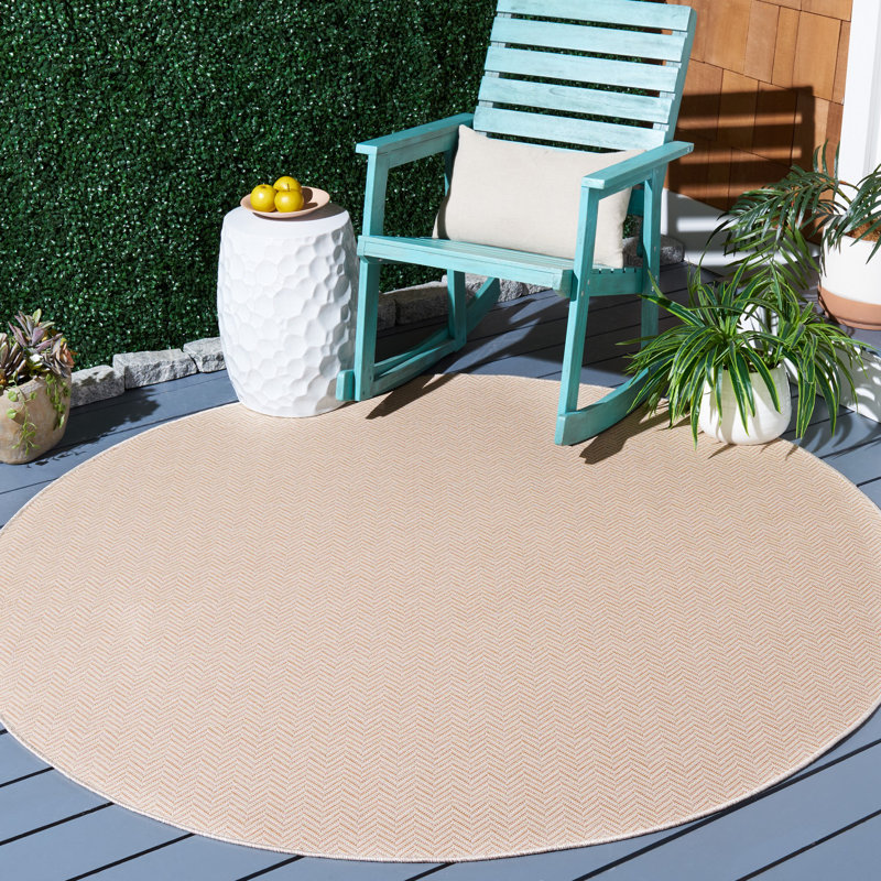 Bemadette Indoor/Outdoor Sunbrella Chair Pad, Round 6'5"