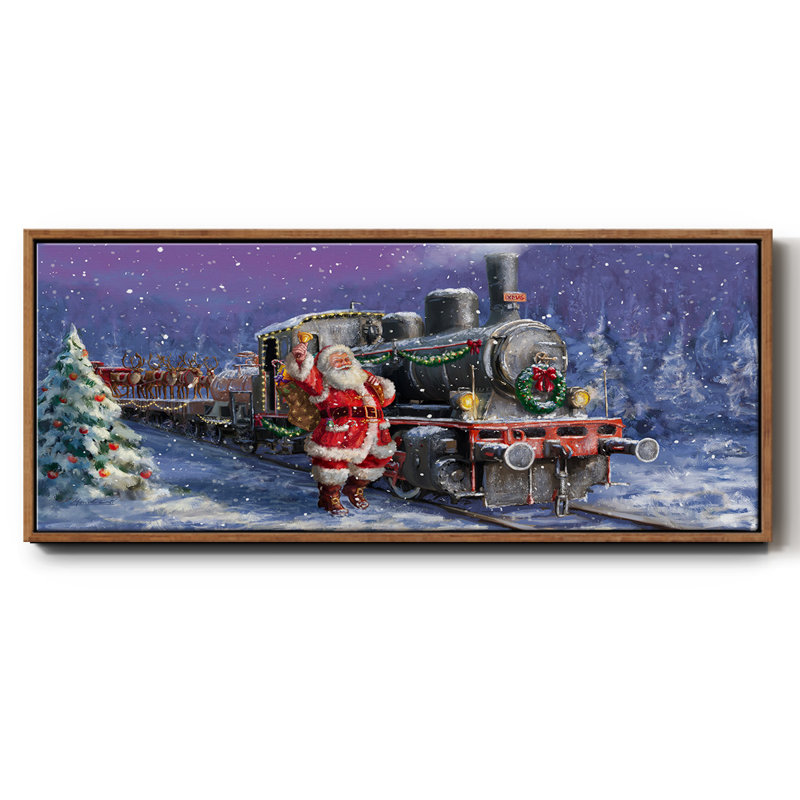 All Aboard- Framed Canvas, 8" H x 20" W