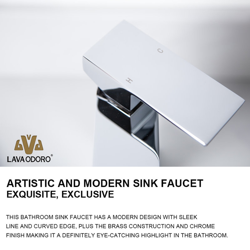 Single-handle Bathroom Faucet with Drain Assembly, Chrome