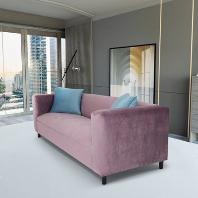 Modern Sofa Velvet Sofa For Living Room, 3-Seater Sofas Couches For , Office, And Apartment With Solid Wood Frame Lavender
