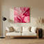 Aquarelle abstraite, art mural en métal rose 42-38760225