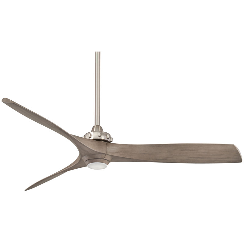 60" Aviation 3 - Blade Standard Ceiling Fan with Remote Control, Ash Maple