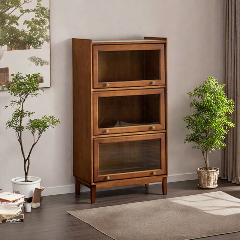 Bibliothèque polyvalente pour le rangement, Marron foncé, (3 tablettes) H 51,5 po x l 23,6 po x P 15,7 po