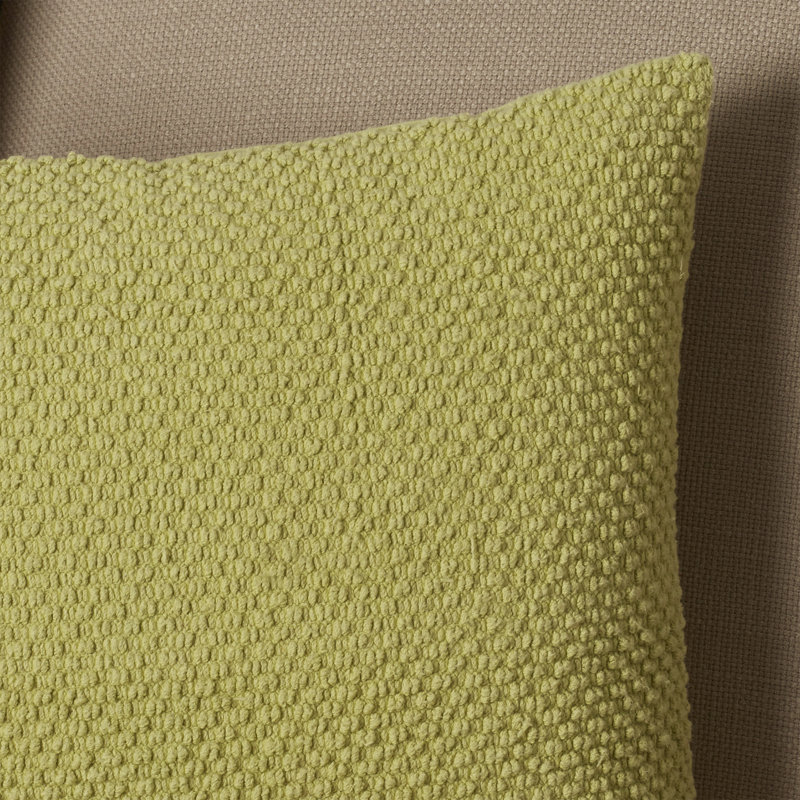 Housse de coussin carré en coton Mansel, Sauge, Carré de 20 po, Polyester