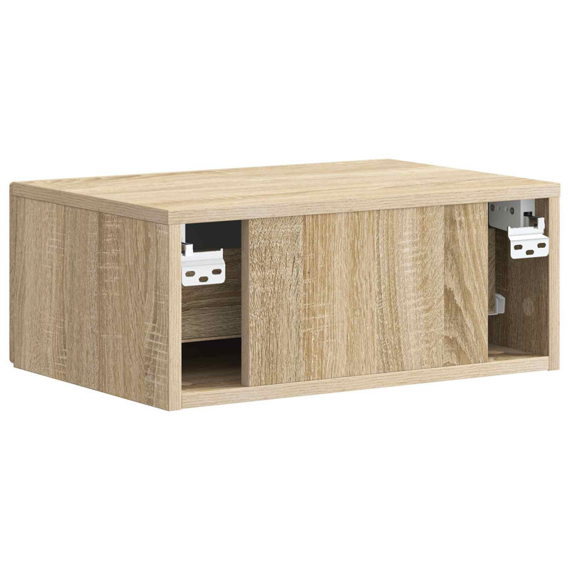49cm W Manufactured Wood Bedside Table, Sonoma Oak