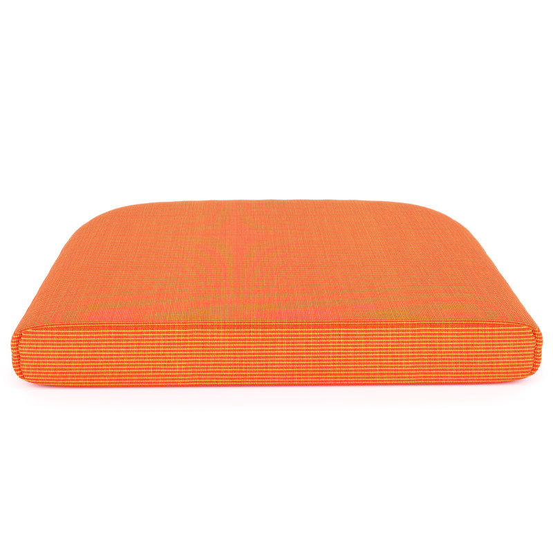 Dining ChairSeat Pad Replacement Cushion – 18L x 18W x 2.5D, Sunbrella Upholstery Tangerine Sunbrella® Canvas
