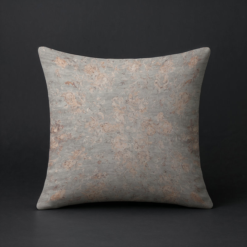 Coussin décoratif intérieur et extérieur Modern, Gris 7, Carré 18 po