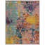 Tapis abstrait bleu / orange / jaune Felty-188209927