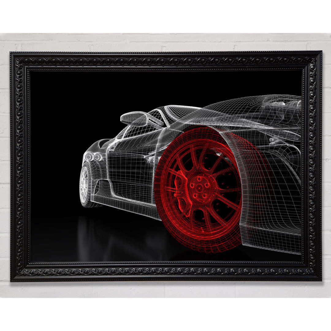 Wireframe Ferrari 1 - Drucken