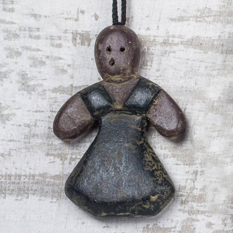 Ensemble d’ornement figurine suspendu en bois mbabaawa robes 3 pièces