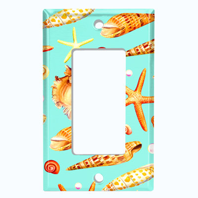 Patterned 1 - Gang Rocker Standard Wall Plate