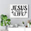 Jesus Saved My Life Cross White - Wrapped Canvas Print-641197219