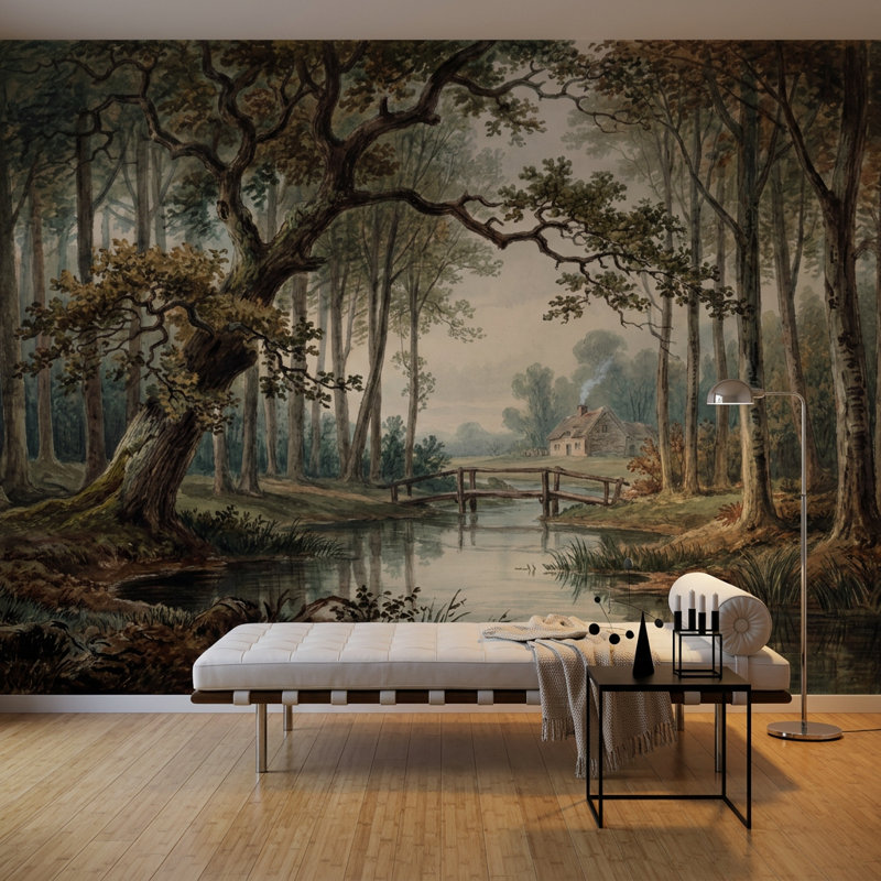 Décoration murale rustique Mute, Non tissé, 200 po x 120 po