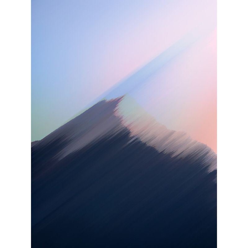 Mountain 01 Print by Gabriel Boyajian, Black Framed Paper, 31.2" H x 25.2" W