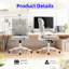 Fauteuil de bureau personnel Pu, bureau ergonomique, fauteuil de direction pour ordinateur, fauteuil pivotant avec accoudoirs-1524338574