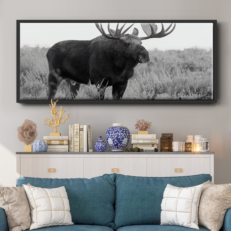 Grand Teton Bull Moose - toile encadrée