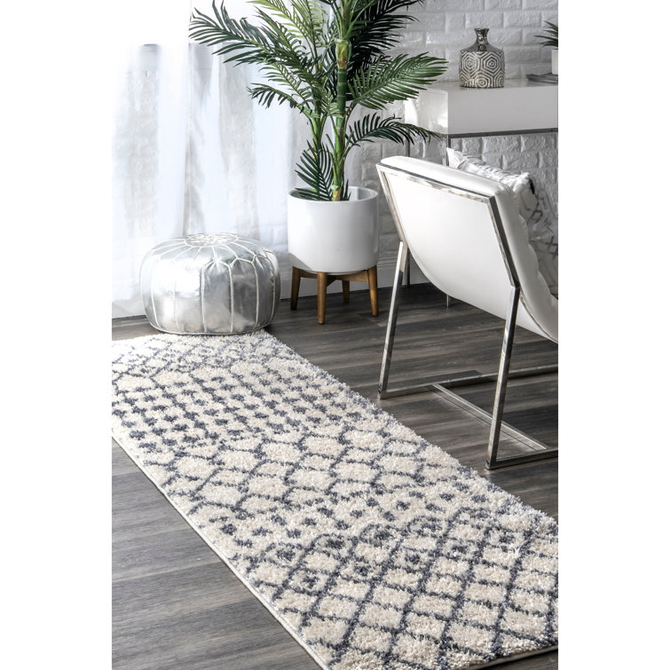 Rudden Moroccan Shag Cream/Blue Gray Rug